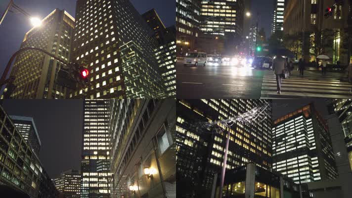 城市商务大楼夜景