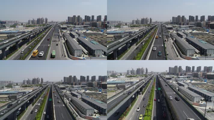 杭州绍兴高速公路航拍4k