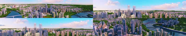 4k三维动画漫游城市规划4