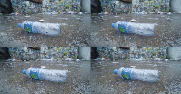 城市垃圾回收站环保矿泉水水瓶