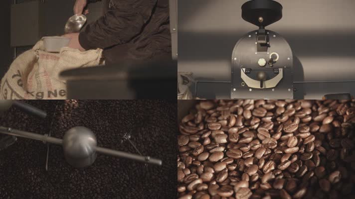 【原创】烘培咖啡豆制作咖啡生产 未调色