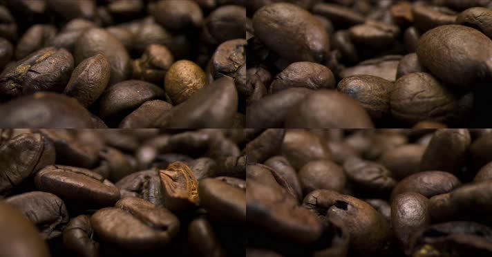 咖啡豆，咖啡豆微距