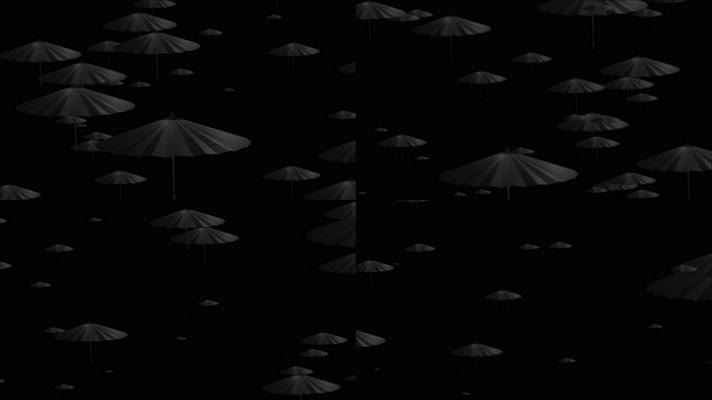 【4K】黑伞抑郁黑色雨伞LED背景视频