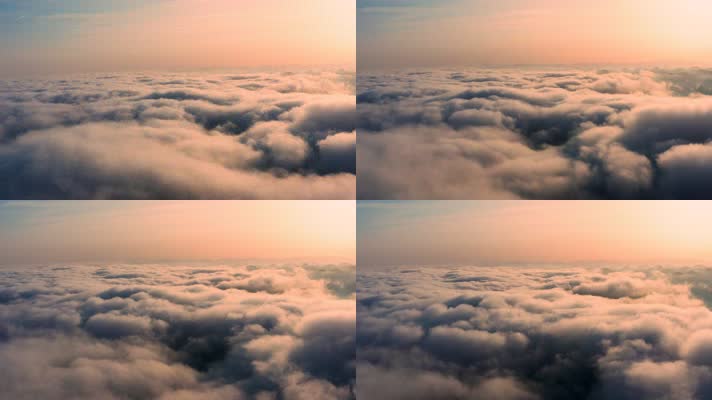 4k无人机航拍穿越云海云层
