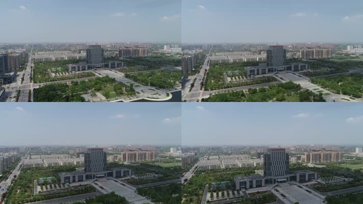 4K中韩产业区外景大气航拍镜头04