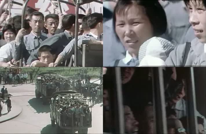 1972中国上海钢铁总厂工人上班
