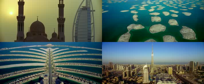 迪拜航拍超清实拍