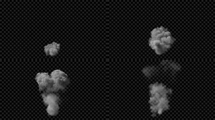 爆炸 蘑菇云 alpha透明通道 黑烟  