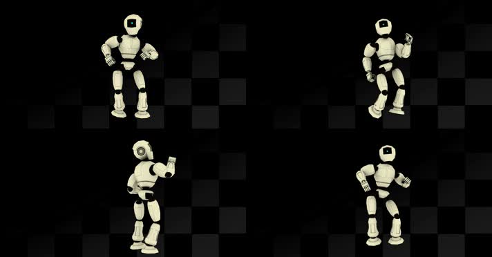 人工智能 机器人跳舞 卡通动画  