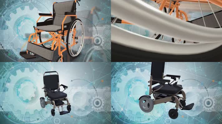 医疗轮椅3D动画