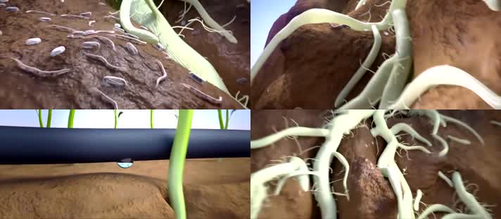 植物根系病虫害发生治疗动画演示