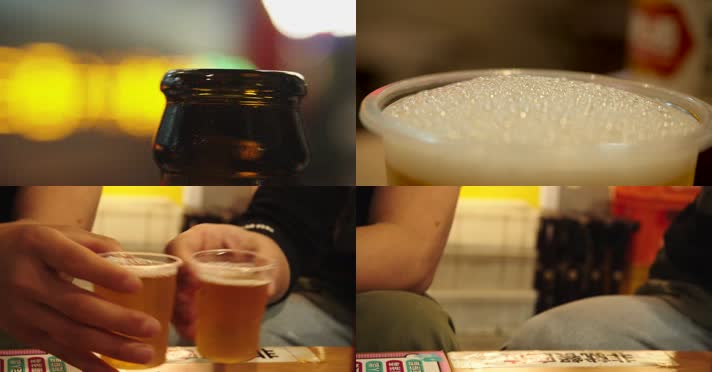 【原创】4K 朋友喝啤酒干杯