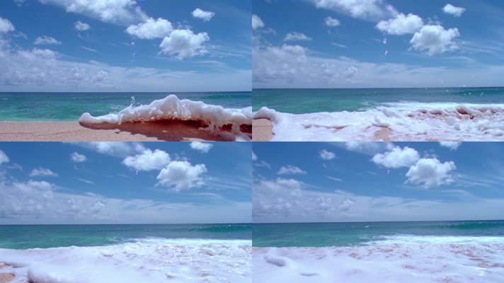 沙滩海浪冲屏1