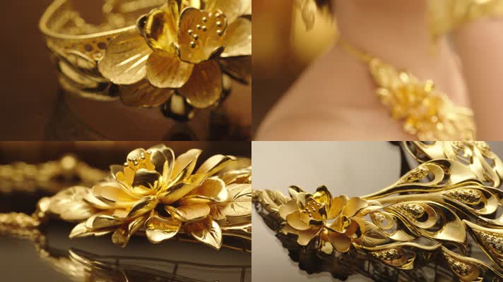 黄金 金器 首饰 设计 饰物 珍贵 戒指 项链 