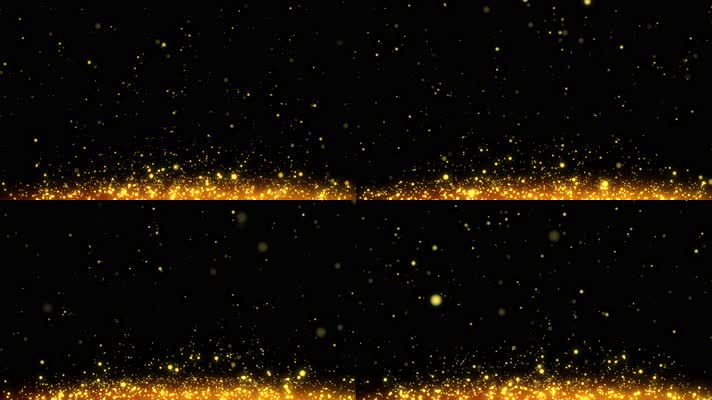 【4K原创】金色星光粒子上升动态背景