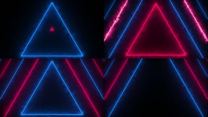 三角霓虹时尚隧道
