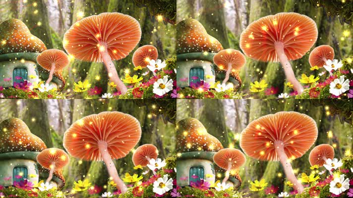 唯美梦幻蘑菇-4K