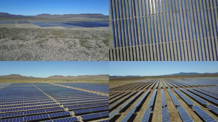 沙漠太阳能板，太阳能基地