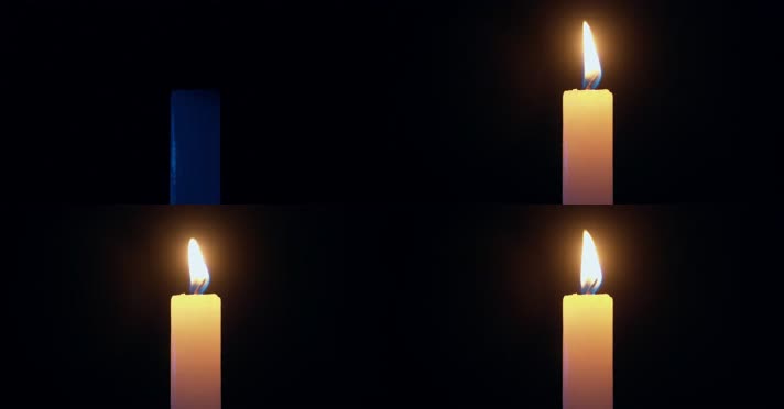【原创】4K实拍点燃蜡烛、蜡烛飘动的火苗