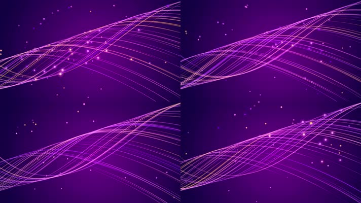 4K紫色粒子线条