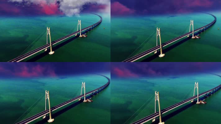 港珠澳大桥 航拍中国 跨海大桥 祖国发展 