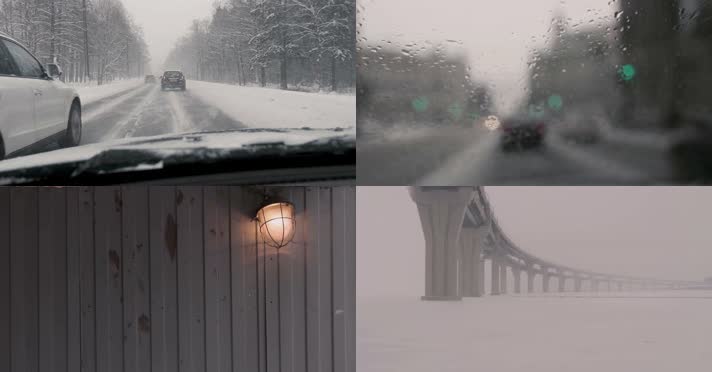 开车下雪，冬天开车，汽车下雪