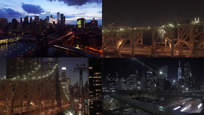 美国纽约城市夜景
