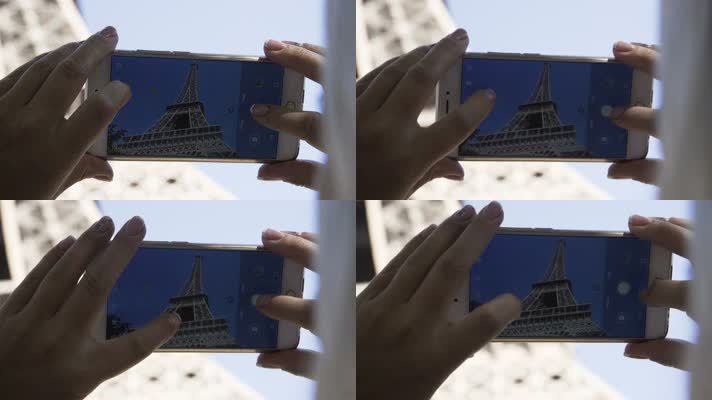 【4K】巴黎铁塔打卡拍照