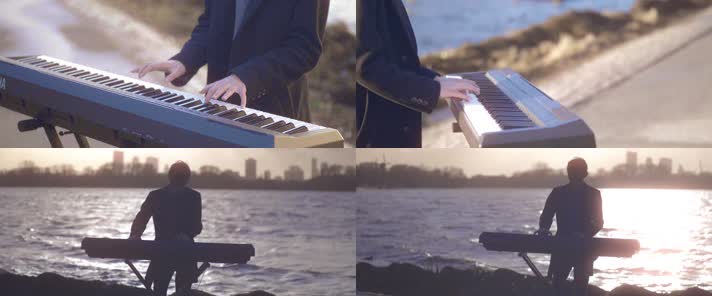 海边弹钢琴