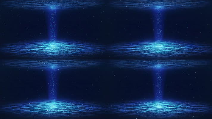 4K梦幻蓝色粒子空间背景