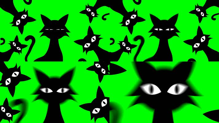 小猫创意动画绿屏