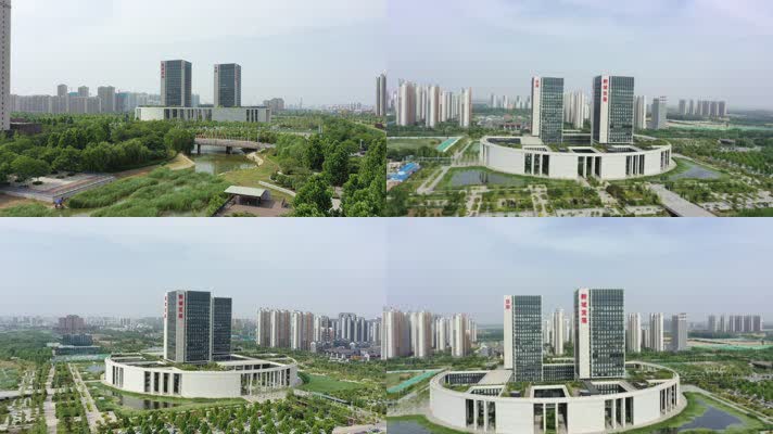 4k-航拍济宁新城发展大厦