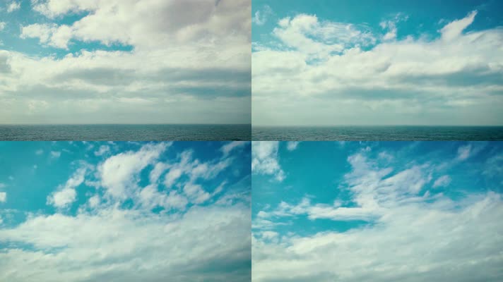 海上天空云层延时超清实拍