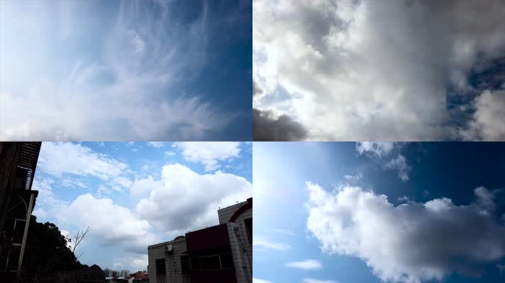 4K实拍多款天空流云延时B-4段