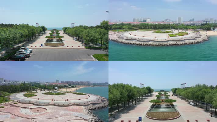 4k-航拍荣成海滨公园
