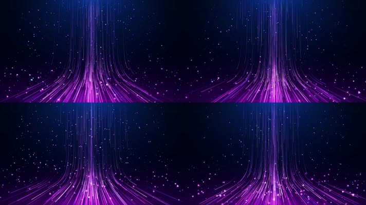 4K梦幻紫色粒子线条流动背景