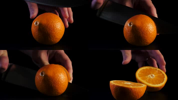 【4K】切橙子
