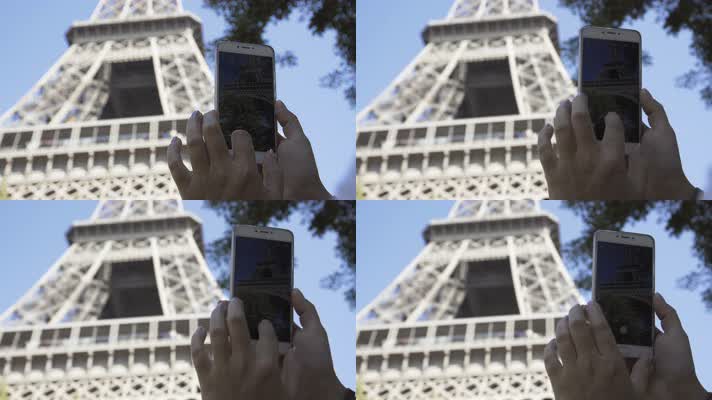 【4K】巴黎铁塔打卡拍照
