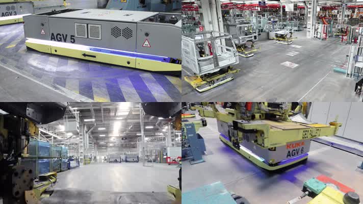 工业高柔性AGV在载货汽车车厢生产机械手 
