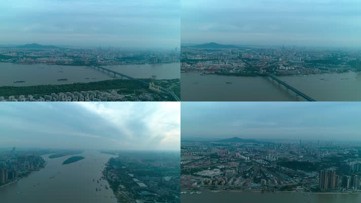 南京长江大桥航拍4k 大桥 南京航拍 长江 南