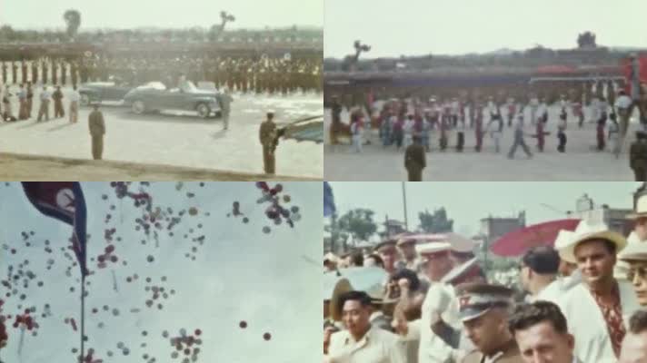 1958年朝鲜平壤民众庆祝五一国际劳动节