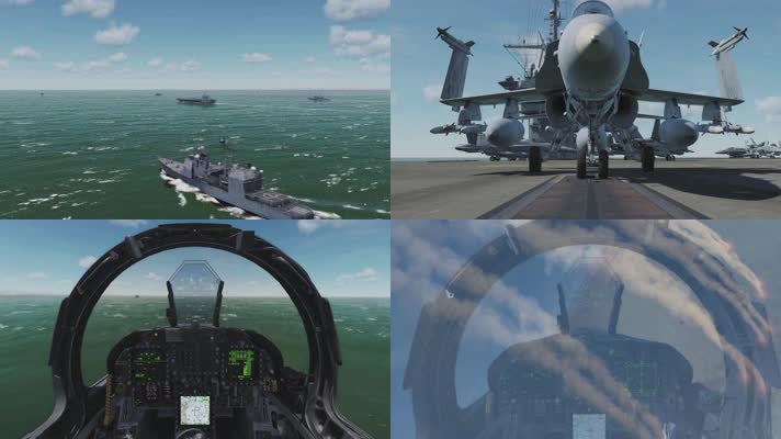 战争动画，航母战机，海战空战