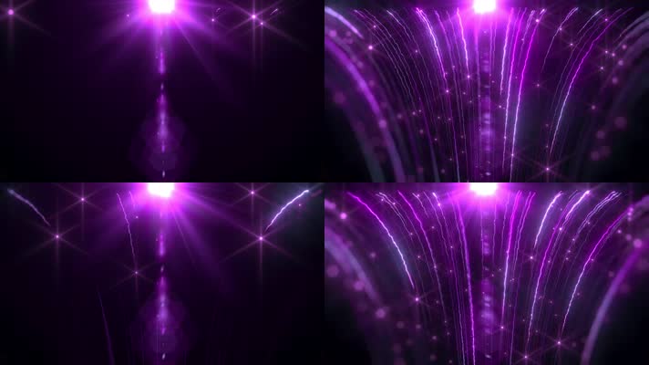 唯美紫色粒子线条舞台