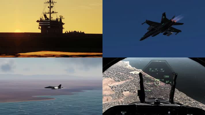 战争动画，航母战机，空战空袭