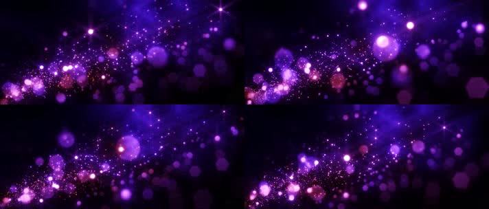 4K紫色粒子光斑光点