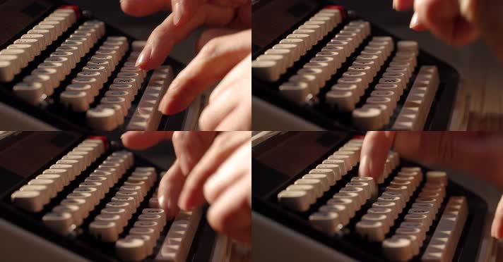 打字机，机械打字机，双手打字