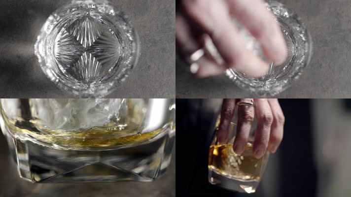 威士忌冰块，玻璃杯酒精