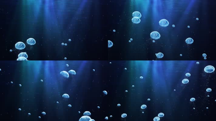 唯美水母海底背景2