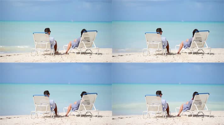 【4K】海边躺椅，惬意度假