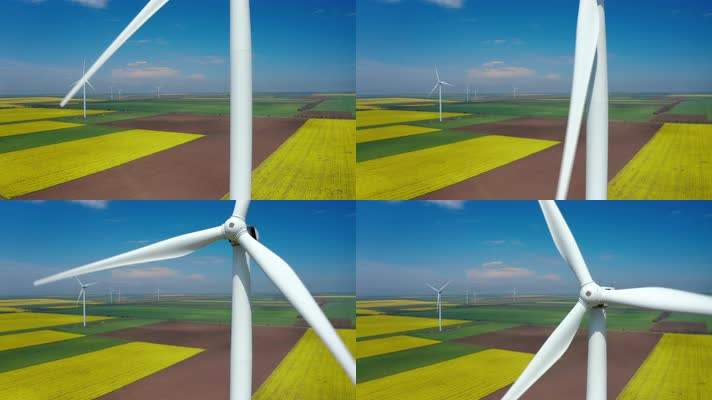 风车发电，绿色能源新能源清洁能源可再生